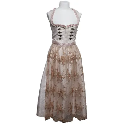Dirndl (White, Beige, Gold) from Krüger Cotton, Polyester