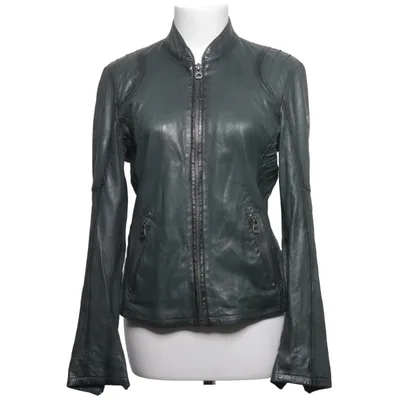 Veste en cuir (Gris) de Gipsy Coton, Cuir, Polyester