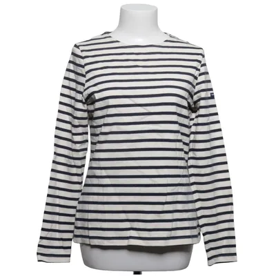 Langærmet t-shirt (Blå, Hvid) fra Saint James Bomuld