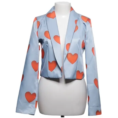 Blazer (Bleu, Rouge) de Lumina Acétate, Polyester, Viscose