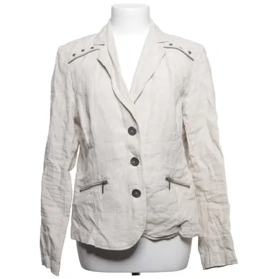 Blazer (Beige) van Z.Biz Katoen, Linnen, Polyester