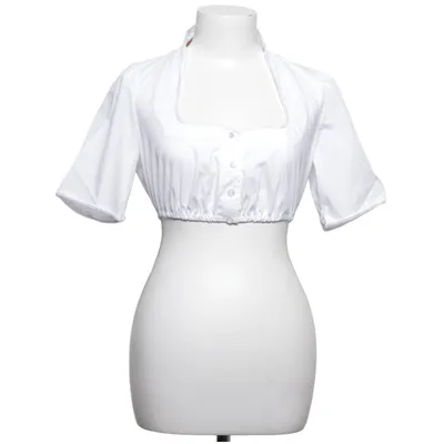 Dirndl blouse (Wit) van Country Line Katoen, Elastaan