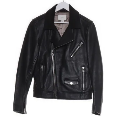 Läderjacka (Svart) från H&M Skinn, Viskos