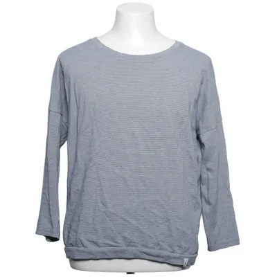 T-shirt à manches longues (Bleu, Blanc) de Cleptomanicx Coton biologique