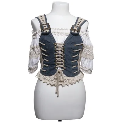 Chemisier Dirndl (Bleu, Beige) de Stockerpoint Coton, Lin