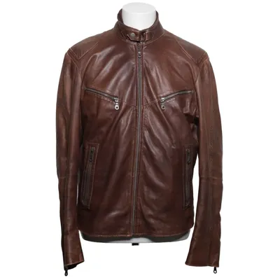 Veste en cuir (Marron) de Rock'n Blue Coton, Cuir, Polyester