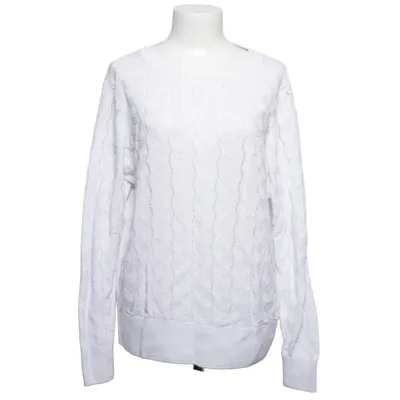Strickpullover (Weiß) von Lands' End Baumwolle, Leinen, Lyocell