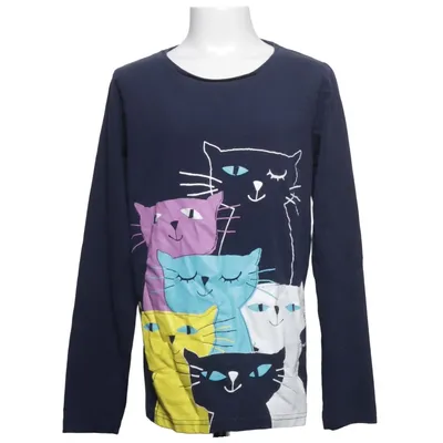 Langærmet t-shirt (Blå, Flerfarvet) fra Endo Bomuld