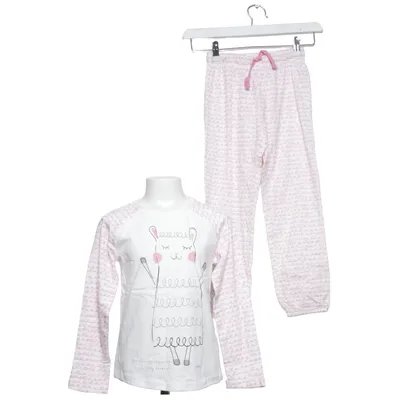 Pyjamasz (Hvid, Pink) fra Endo Bomuld