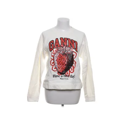 Collegetröja (Vit, Röd) från Ganni Ekologisk bomull