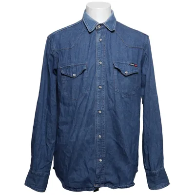 Denim blouse (Blauw) van Schott Katoen
