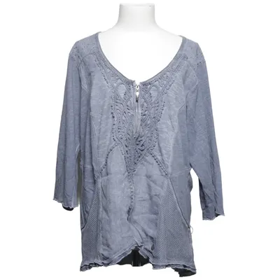 Cardigan (Blue, Gray) from Tredy Cotton, Linen, Viscose
