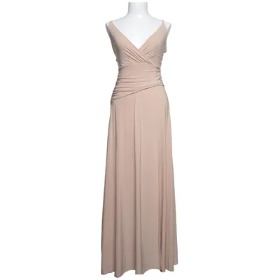 Robe longue (Beige) de Boohoo Élasthane, Viscose