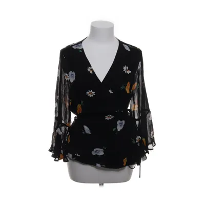 Wrap blouse (Black, Multicolored) from Ganni Viscose