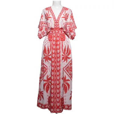 Maxi dress (Red, White) from Cupshe Elastane, Polyester
