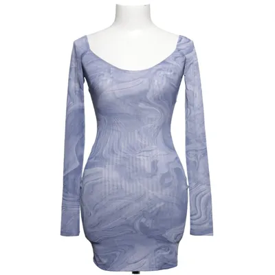 Jurk (Blauw) van Naked Wardrobe Elastaan, Polyester