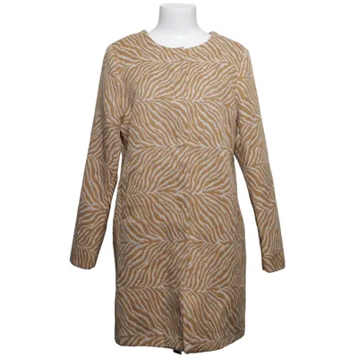 Coat (Beige, White) from Flash Woman City Cotton, Polyester