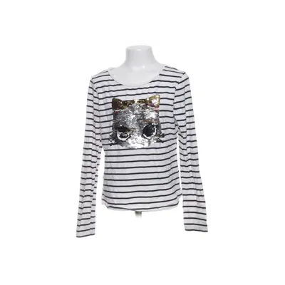 T-shirt à manches longues (Blanc, Noir, Or) de H&M Coton, Élasthane