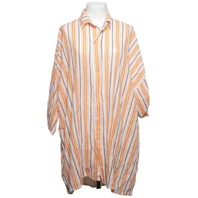 Blouse (Blanc, Orange, Marron) de Flair Coton, Lin