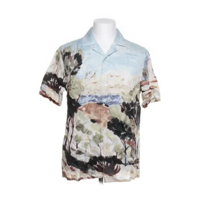 Kortærmet skjorte (Blå, Flerfarvet) fra H&M Man Lyocell