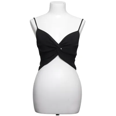 Crop top (Zwart) van Zara Knit Elastaan, Polyamide, Viscose