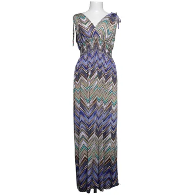 Maxi dress (Blue, Brown, Multicolored) from LUK Polyester