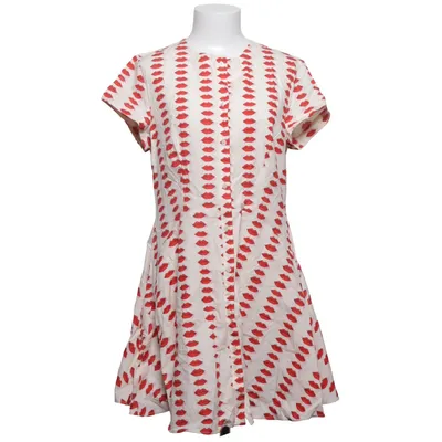 Blusenkleid (Weiß, Rot) von Zara Baumwolle