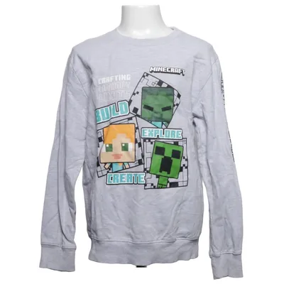 Collegetröja (Grå, Flerfärgad) från Minecraft Bomull, Polyester