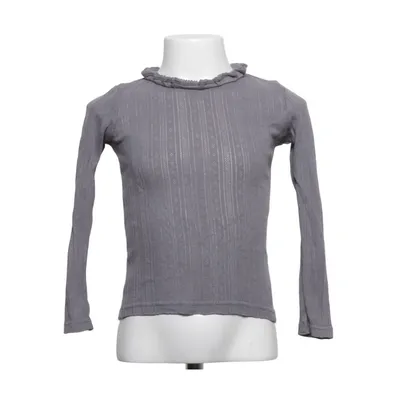 T-shirt à manches longues (Gris) de Lil' Atelier Coton biologique, Tencel
