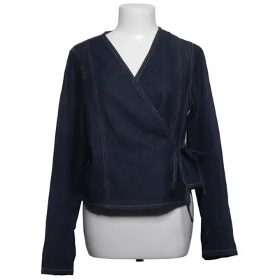 Slå-om bluse (Blå) fra Pieces Bomuld, Polyester, Viscose