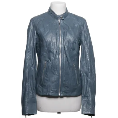 Läderjacka (Blå) från Manguun Skinn, Polyester