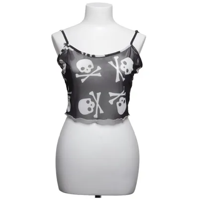 Topp (Svart, Vit) från Shein Elastan, Polyester
