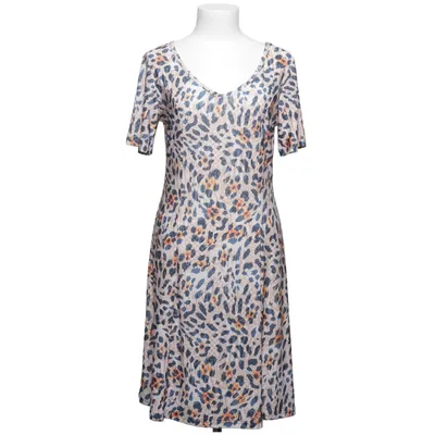 Jurk (Beige, Blauw, Meerkleurig) van Angelle Milan Elastaan, Polyester