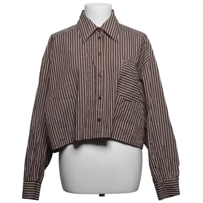 Shirt (Brown, White) from Myastreet Cotton
