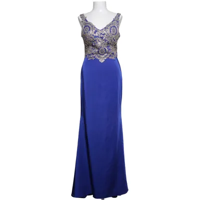 Aftonklänning (Blå, Guldfärgad) från Jora Collection Polyester