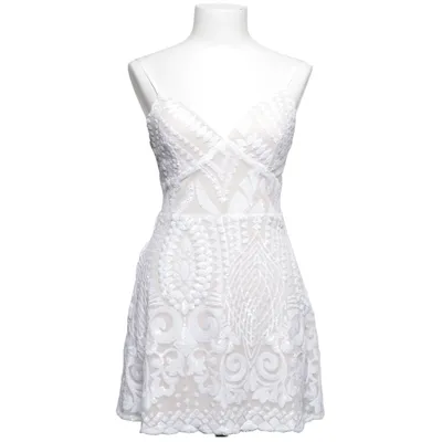 Robe de cocktail (Blanc, Beige) de Superdown Élasthane, Polyester
