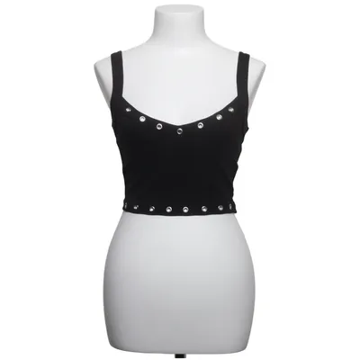 Crop top (Zwart) van Killstar Elastaan, Polyamide, Viscose