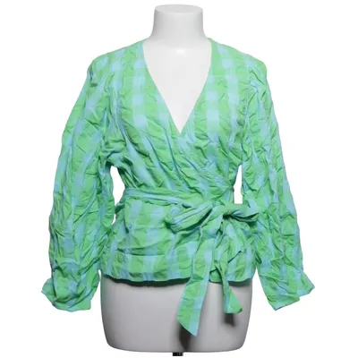 Blouse portefeuille (Vert, Bleu) de Lindex Coton
