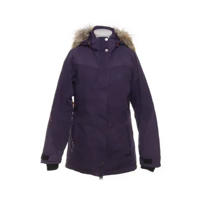 Vinterjacka (Lila) från Áhkká Bomull, Dun, Pälsimitation, Fjädrar, Polyester