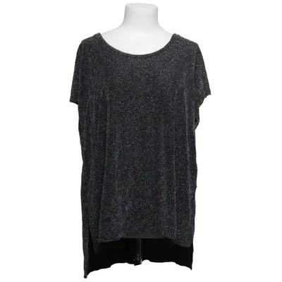Top (Black, Silver) from Zara Woman Collection Elastane, Metallic fiber, Polyamide