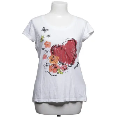T-shirt (White, Multicolored) from Desigual Cotton, Viscose