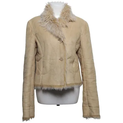 Shearling jas (Beige) van Mauritius Acryl, Polyester