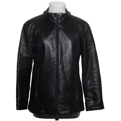 Läderjacka (Svart) Skinn, Polyester