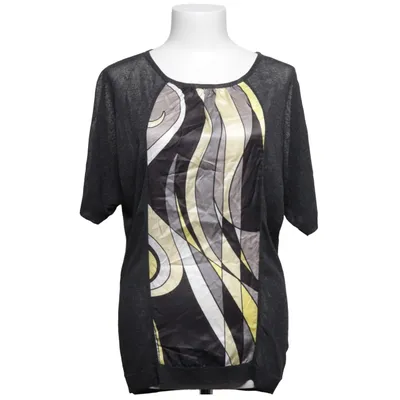 Top (Zwart, Geel, Grijs) van Luisa Cerano Katoen, Polyamide, Zijde, Viscose