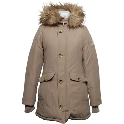 Down coat (Beige) from Svea Cotton, Down, Feather, Polyamide