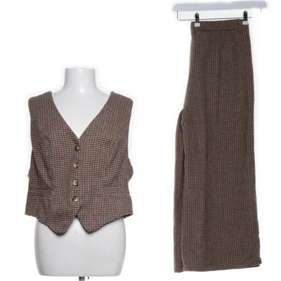 Ensemble (Marron, Multicolore) de Shein Curve Polyester, Laine