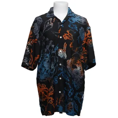 Kortærmet skjorte (Sort, Flerfarvet) fra Redefined Rebel Elastan, Polyester, Viscose
