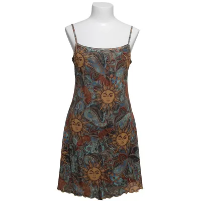 Jurk (Blauw, Bruin, Meerkleurig) van Shein Elastaan, Polyester
