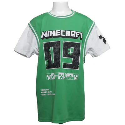 Basketbalshirt (Groen, Wit, Zwart) van Minecraft Katoen, Polyester