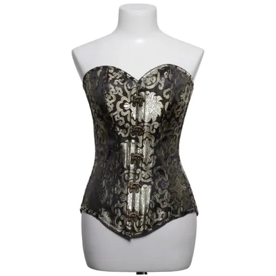 Corset (Black, Gold) from Corset Story Cotton, Polyester